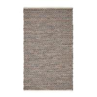 LEDERTEPPICH gewebt mit Rautenmuster 120/180 cm - Braun, Leder (120/180cm) - Homescapes