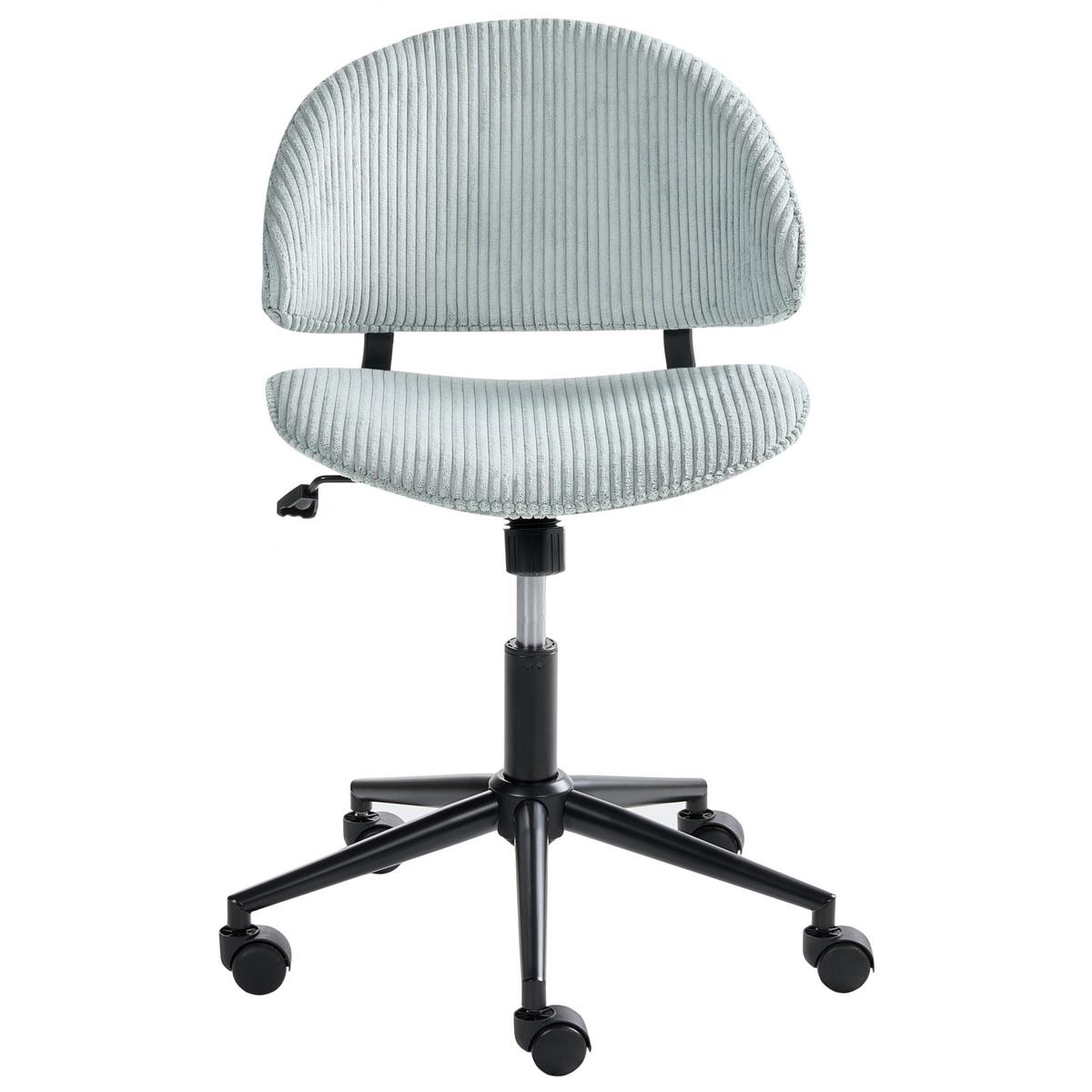 BÜROSTUHL Cord Hellblau Kiana - Hellblau, Textil (55/74/55cm) - Beliani