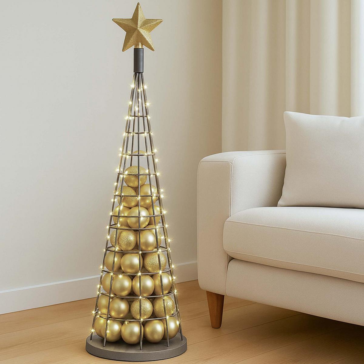 DEKO-BAUM Silber - Silberfarben, Metall (30/115cm) - MCW