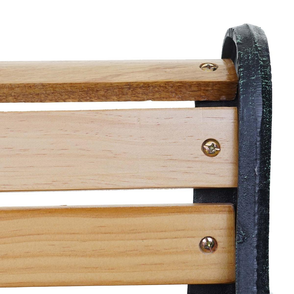 GARTENBANK Schwarz, Braun - Schwarz/Braun, Holz (125/72/37cm) - MCW
