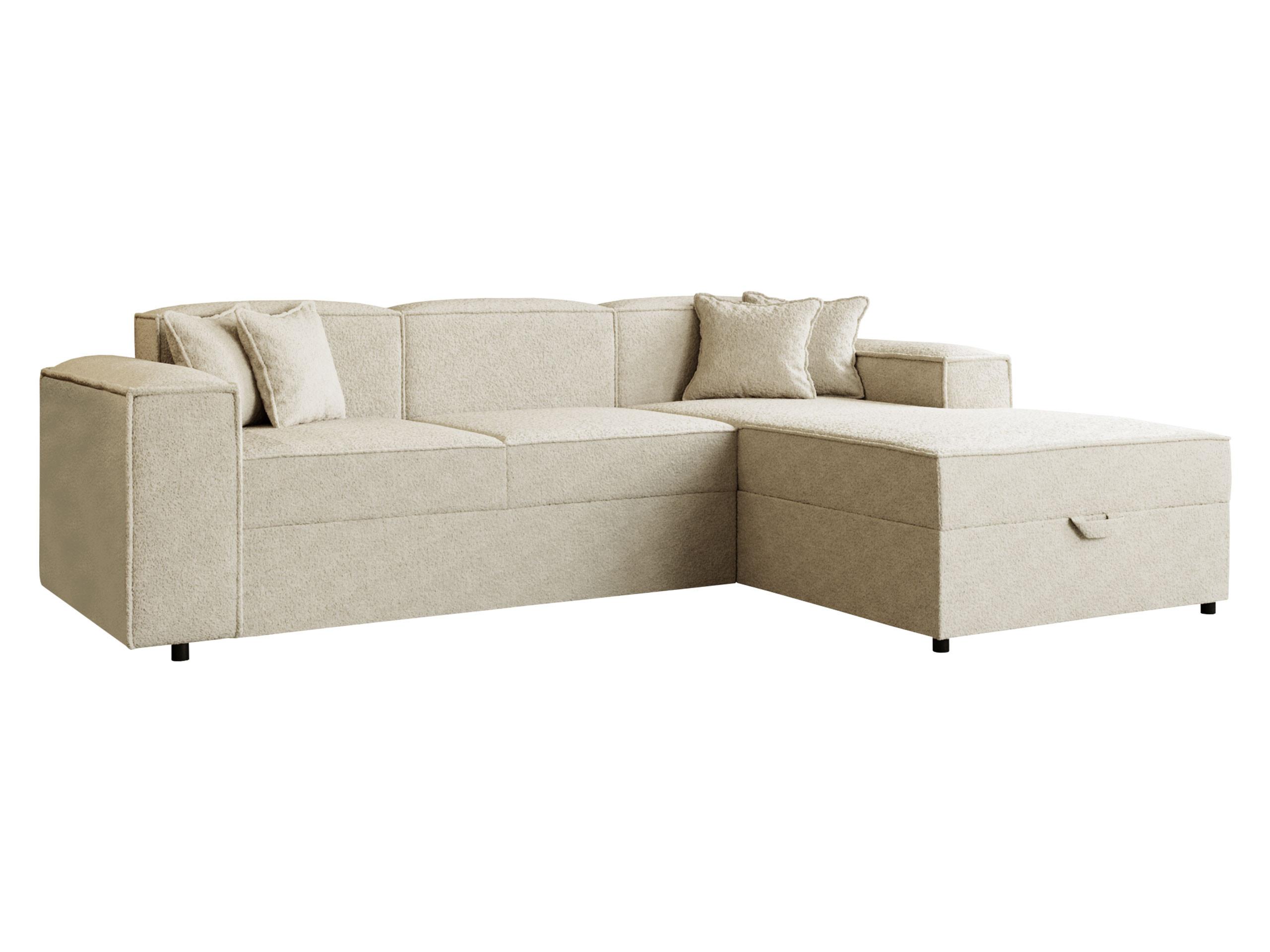 ECKSOFA Santos L, Seite: Rechts - Schwarz/Naturfarben, Holzwerkstoff/Kunststoff (253/166cm) - MIRJAN24
