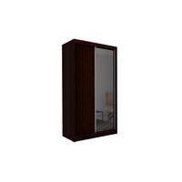 SCHWEBETÜRENSCHRANK PATRIZIA 150/216/61 cm 2-türig mit Spiegel Wengefarben - Wengefarben, Holzwerkstoff (150/216/61cm) - MASSENO
