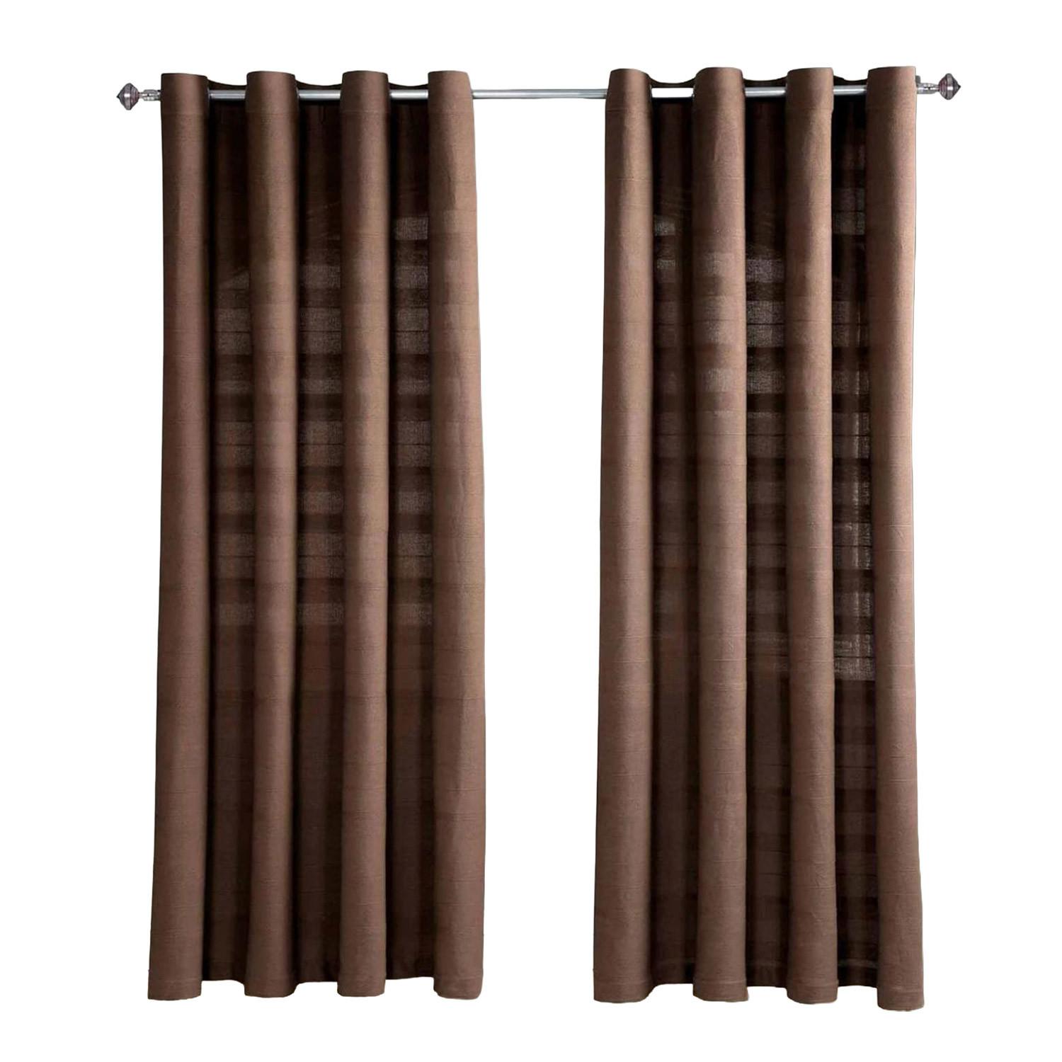 ÖSENVORHANG Rajput blickdicht 2er-Set, 167/228 cm - Braun, Textil (167/228cm) - Homescapes
