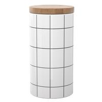 VORRATSDOSE mit Deckel 1000 ml - Weiß, Keramik (10/18.5/10cm) - Intirilife