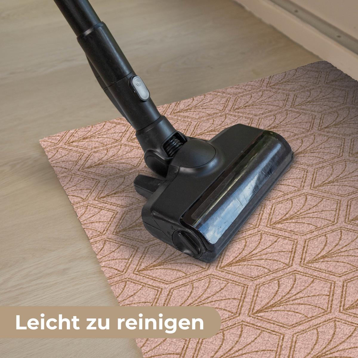FUSSMATTE Lachsrosa - Muster - Geometrisch Schmutzfangmatte 60x40 cm - Altrosa, Kunststoff (60/0.4cm) - MuchoWow