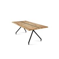 BAUMKANTENTISCH Dannie 7 160x76x90 Massivholztisch Wildeiche geölt - Wildeiche, Holz (160/76/90cm) - 58aufmkessel