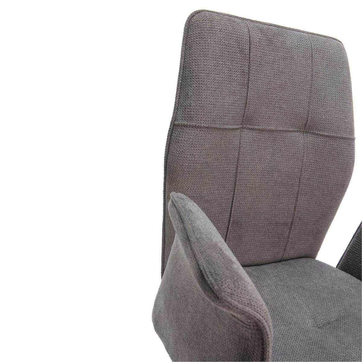 ESSZIMMERSTUHL Mery Grau 62/60/47 cm 2er-Set - Grau, Textil (60/47/62cm) - Calicosy
