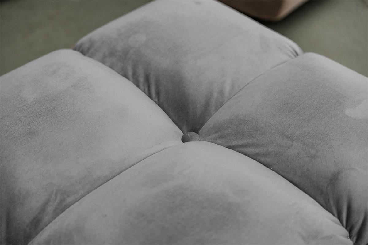 SITZGRUPPE VIVIEN 3ER SET Steingrau Velvet (1er-Set) - Grau, Kunststoff/Textil (359/85/510cm) - KAWOLA