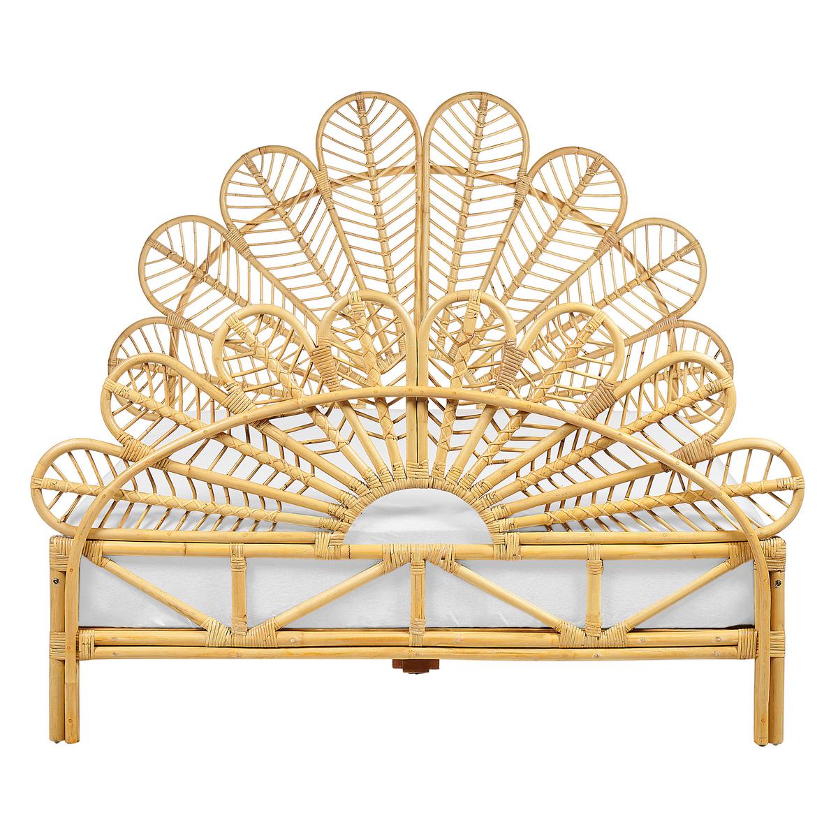 DOPPELBETT 140/200cm Heller Holzfarbton Florentine - Hellbraun, Naturmaterialien (140/200cm) - Beliani