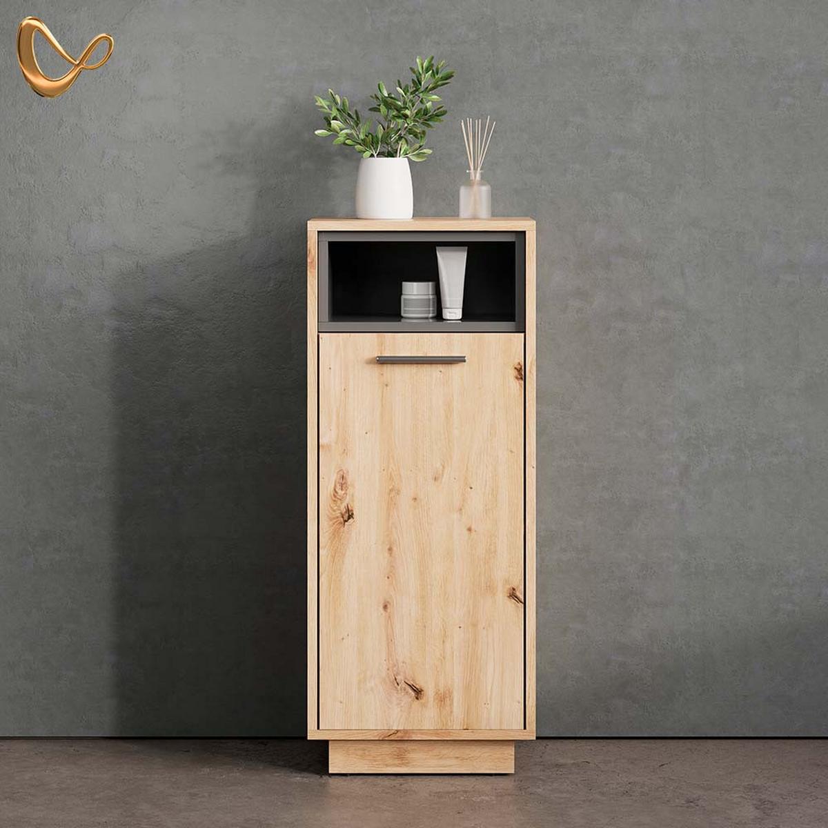 MIDISCHRANK Temo Artisan-Eiche 38 x 93 cm - Eiche Artisan, Holzwerkstoff (38/93/30cm) - Livinity®