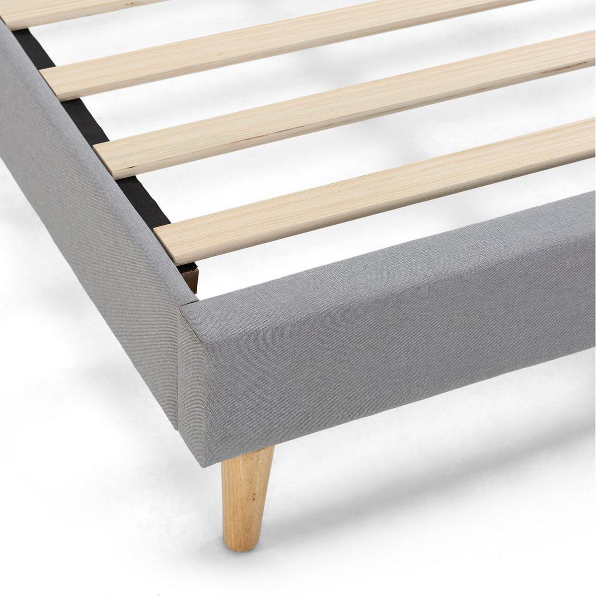 POLSTERBETT 150x190 cm Aura, Hellgrau - Hellgrau, Textil (190/150/30cm) - VS Venta-stock