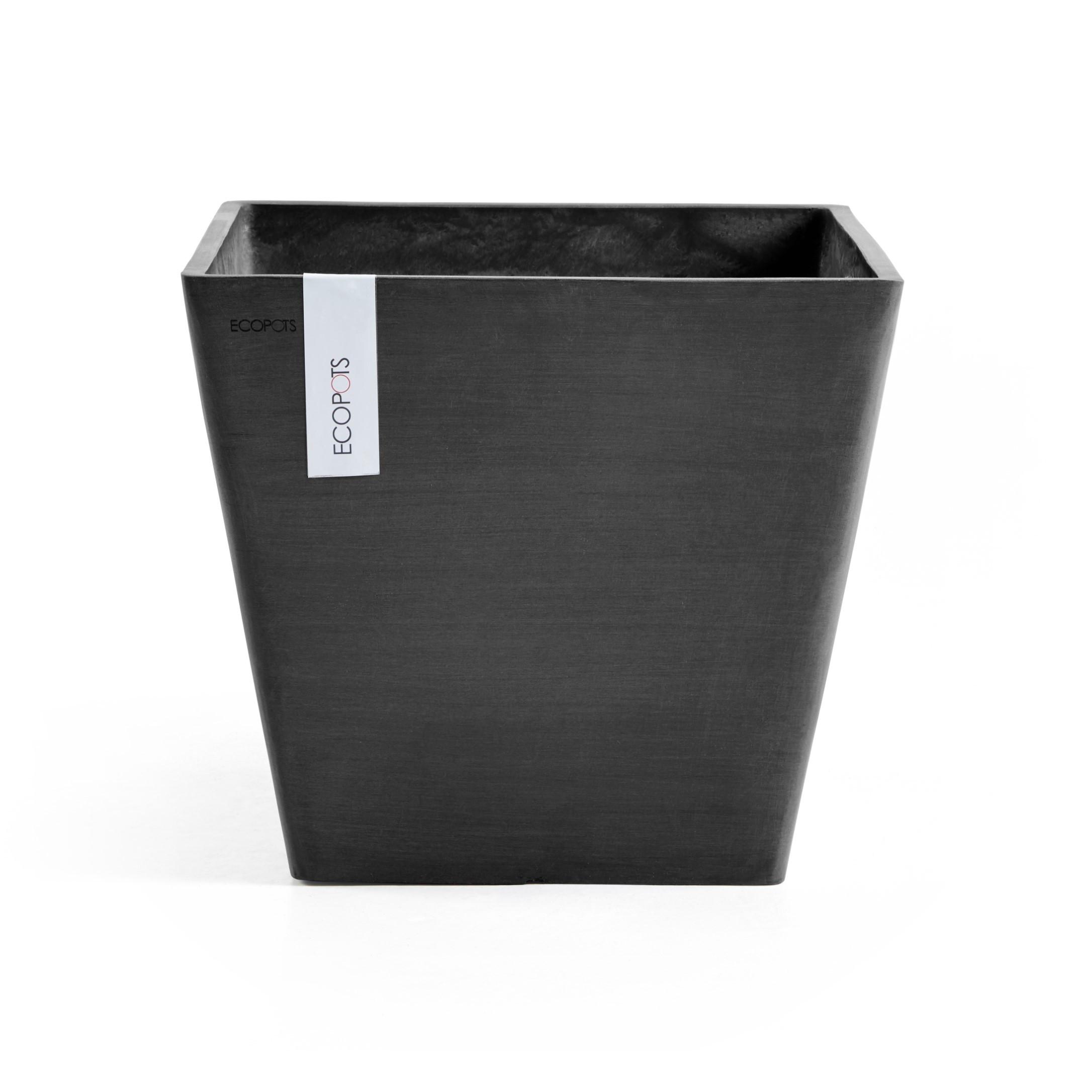 BLUMENTOPF Rotterdam 29,5/29,5/26,4 cm Dunkelgrau - Dunkelgrau, Kunststoff (29.5/26.4cm) - Ecopots