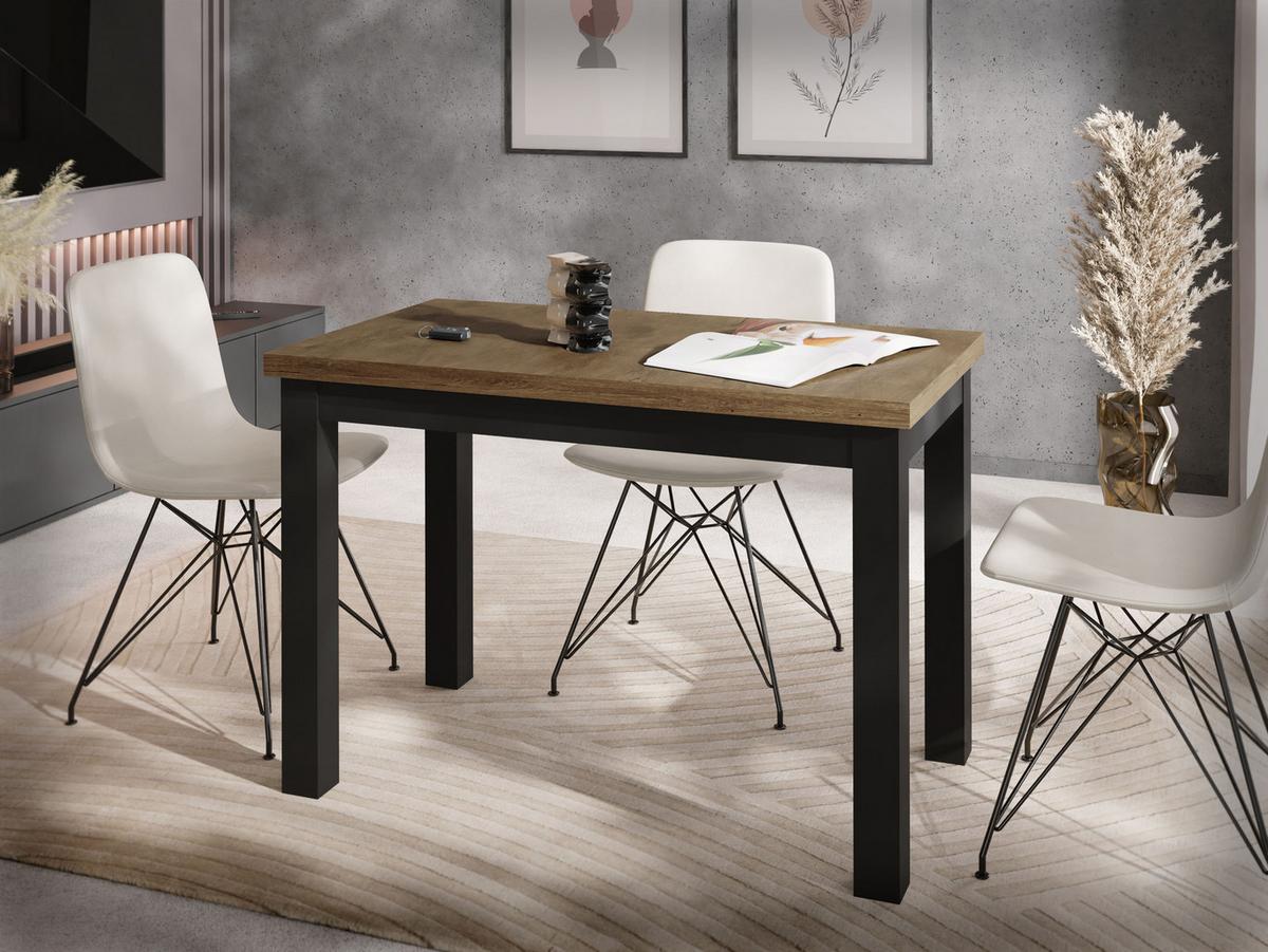 ESSTISCH Arden rechteckig, Eiche Braun Rustikal 100/60/73 cm - Alteiche/Schwarz, Holz/Holzwerkstoff (60/100/73cm) - WFL GROUP