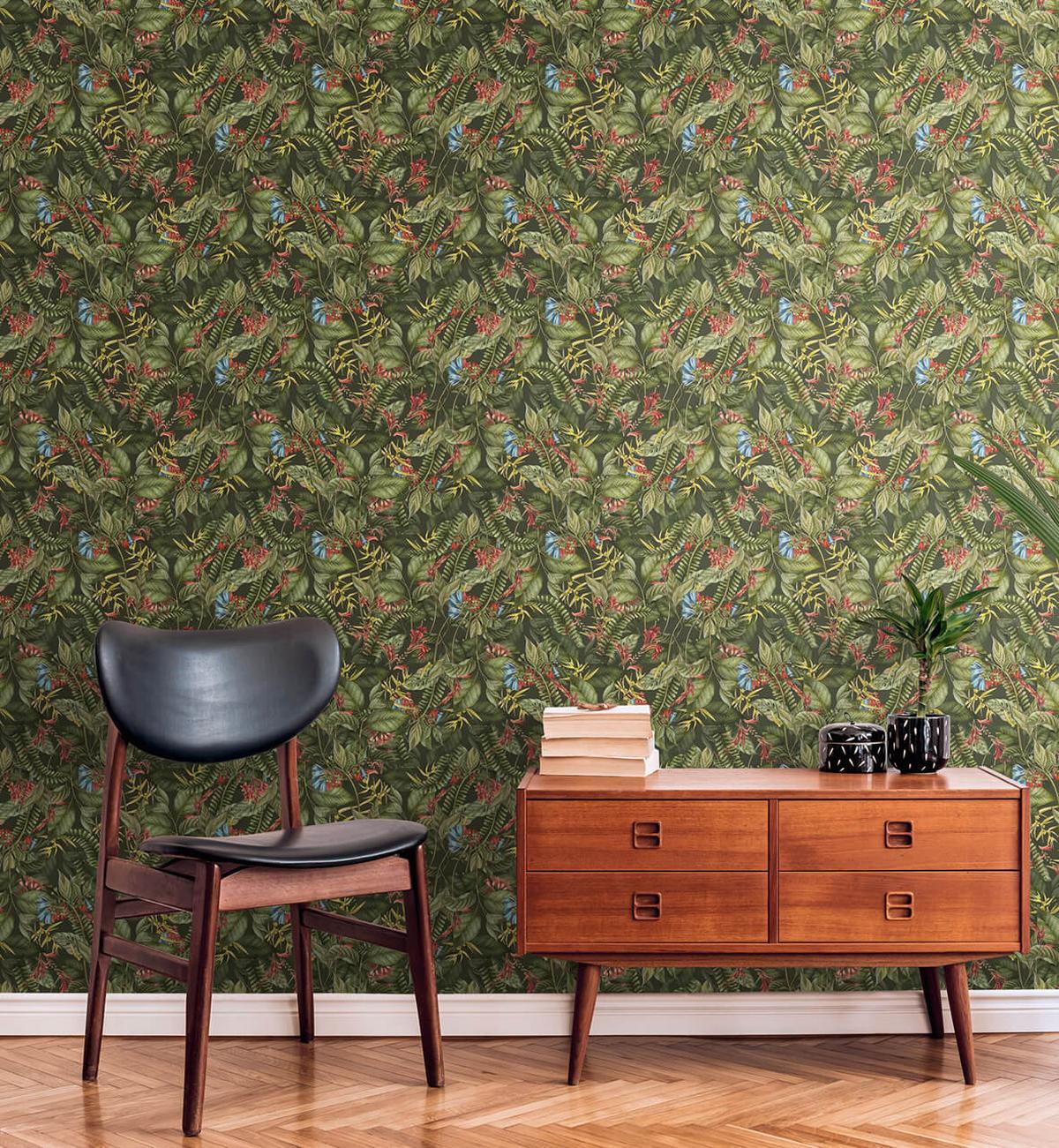 VLIESTAPETE Bunt 53/1005 cm - Schwarz, Textil (53/1cm) - KUNSTLOFT