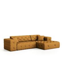 ECKSOFA Chantal - Dunkelgelb, Holzwerkstoff/Textil (266/171cm) - Fun Möbel