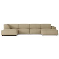 WOHNLANDSCHAFT Sellmo 366 cm - Schwarz/Cappuccino, Kunststoff/Textil (370/70/184cm) - Selsey