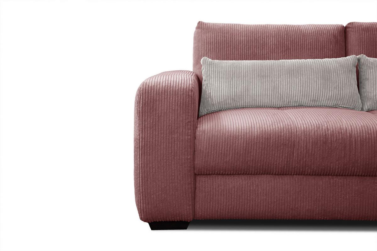 SOFA OLI 3-Sitzer, altrosa - Altrosa, Holz/Textil (208/91/108cm) - Wozimo