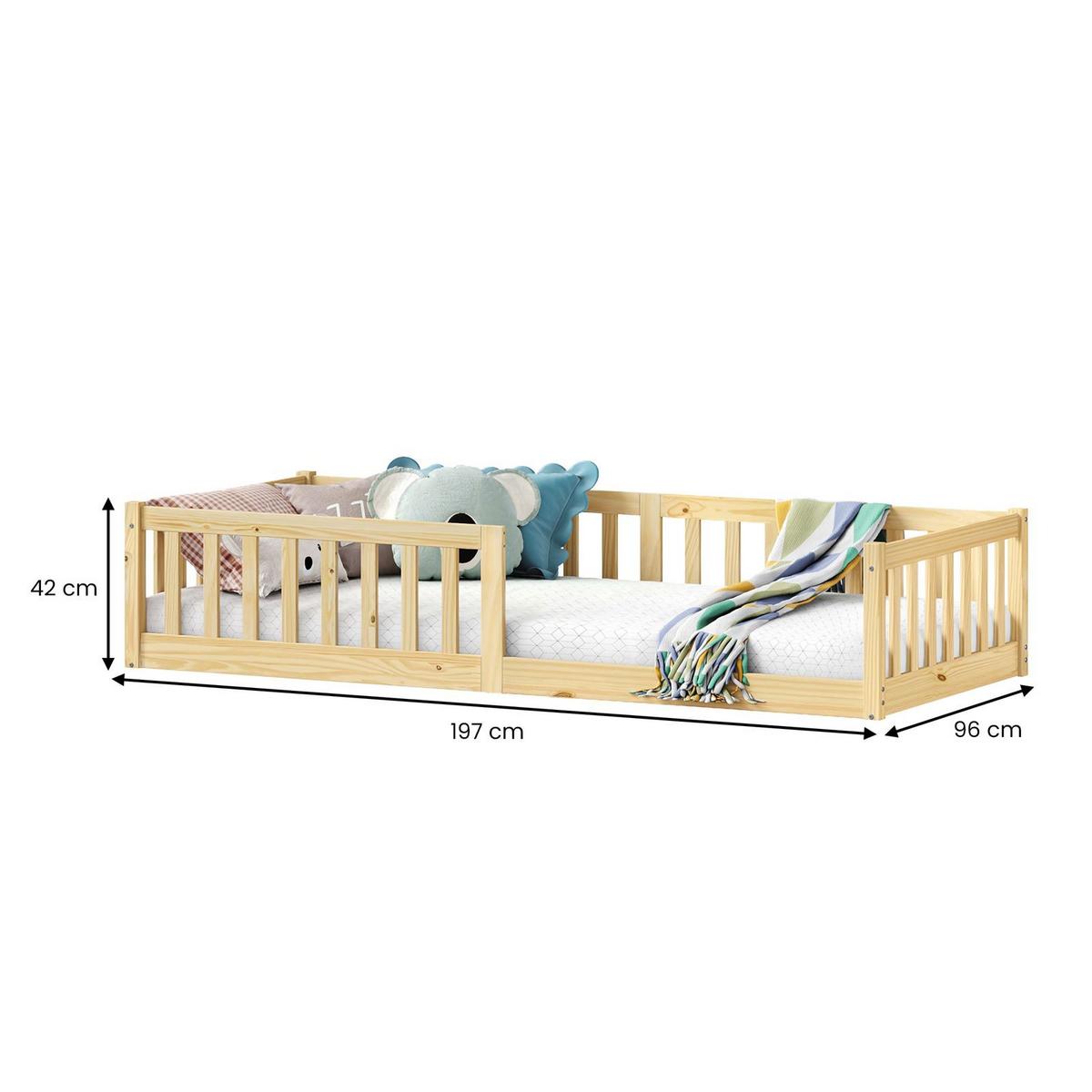 BODENBETT GUSTAVO 90x190 cm natur - Naturfarben, Holz (90/190cm) - IDIMEX