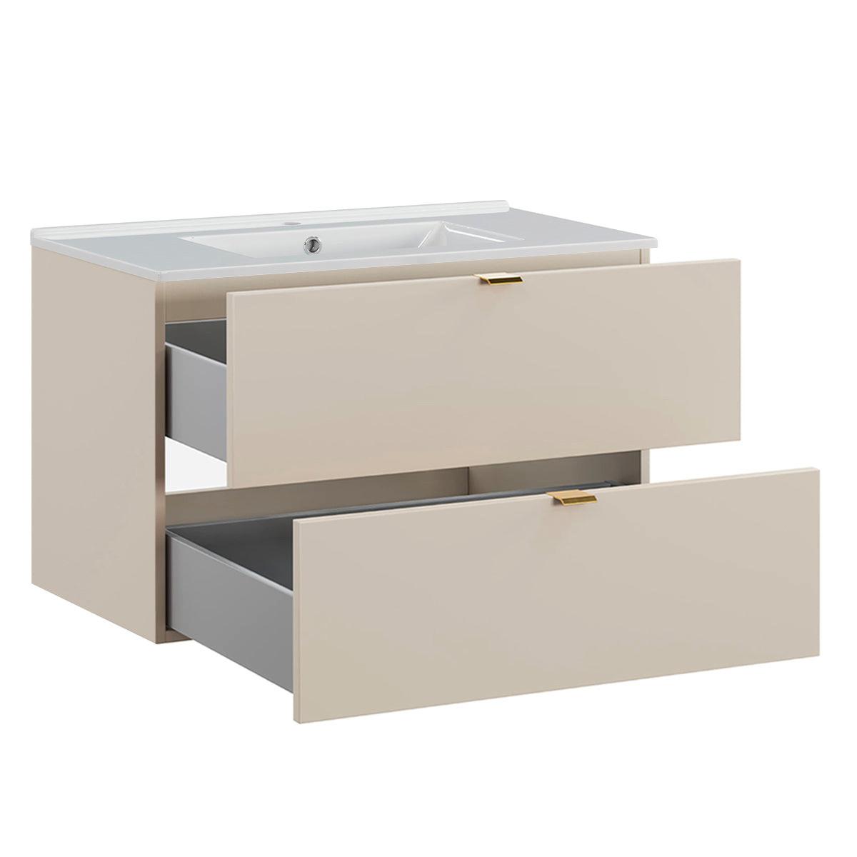 WASCHTISCH 80cm Azel Kaschmir - Beige, Holzwerkstoff (80/50/46cm) - Petits-meubles