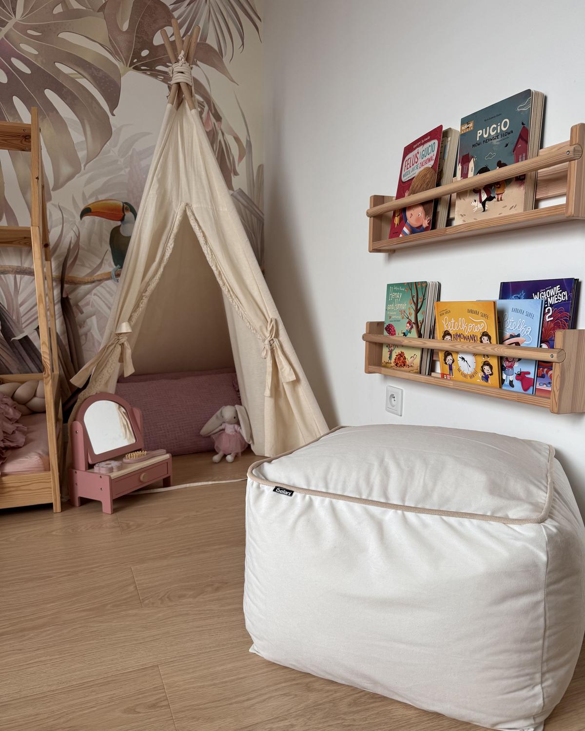 POUF Samtstoff Hellbeige Dareyn - Beige, Textil (50/30/50cm) - Beliani