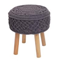 SITZHOCKER Grau - Grau, Textil (41/45/41cm) - MCW