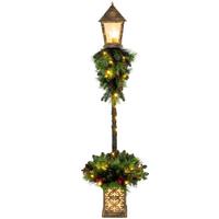 WEIHNACHTSLATERNE PVC Metall Kunststoff Grün - Grün, Kunststoff (43/43/150cm) - Outsunny