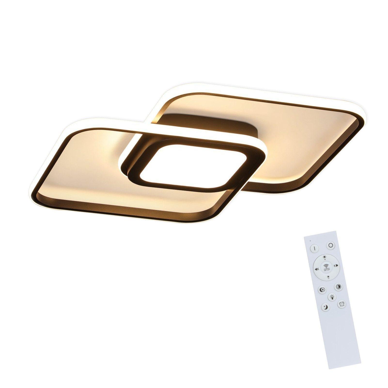 LED-DECKENLEUCHTE Hornwacht 38.79/4.7/38.79 cm - Schwarz, Metall (38.79/38.79/4.7cm) - ZMH