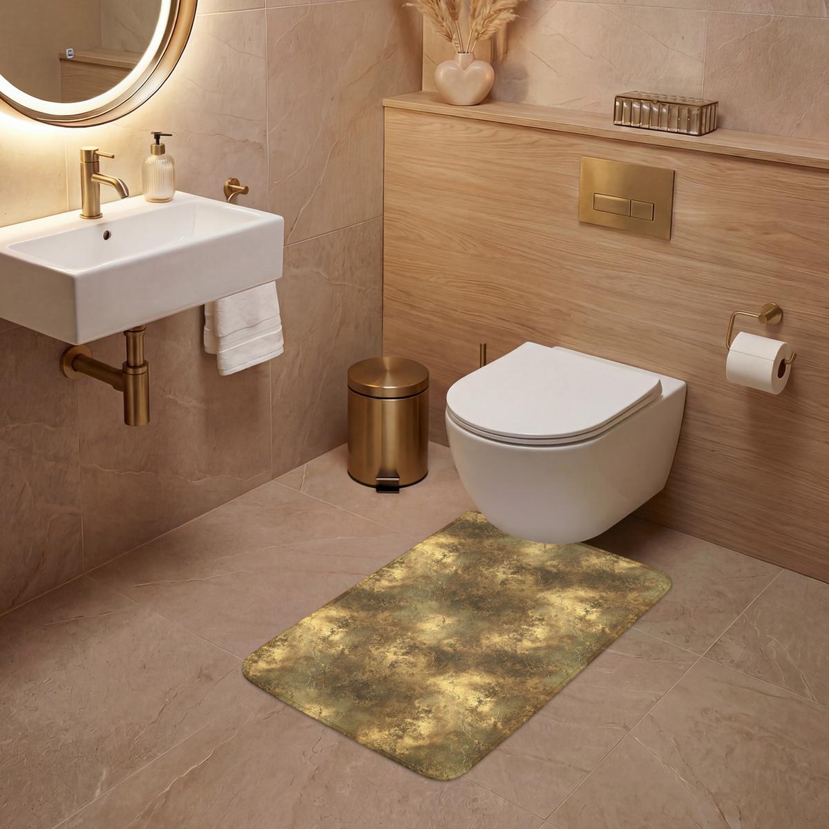 WC-VORLEGER Antik - Metallic-Look - Gold WC Teppich 50x80 cm - Goldfarben, Textil (50/1cm) - OnlyWow