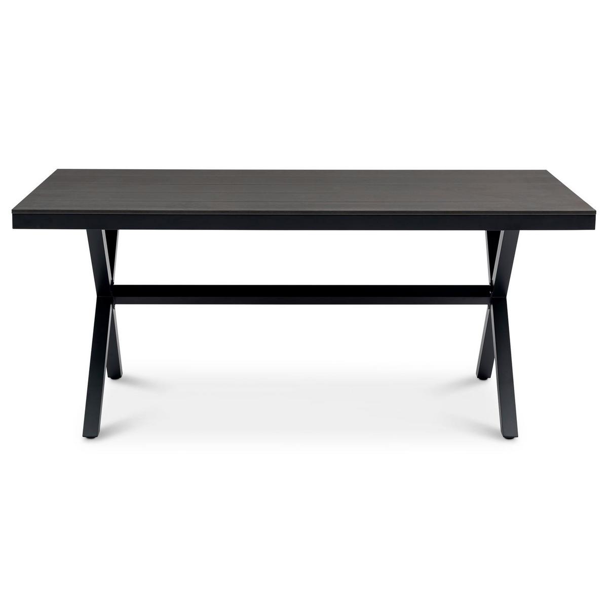 GARTENTISCH ISOLA schwarz - Schwarz, Kunststoff/Metall (100/180/76cm) - IDIMEX