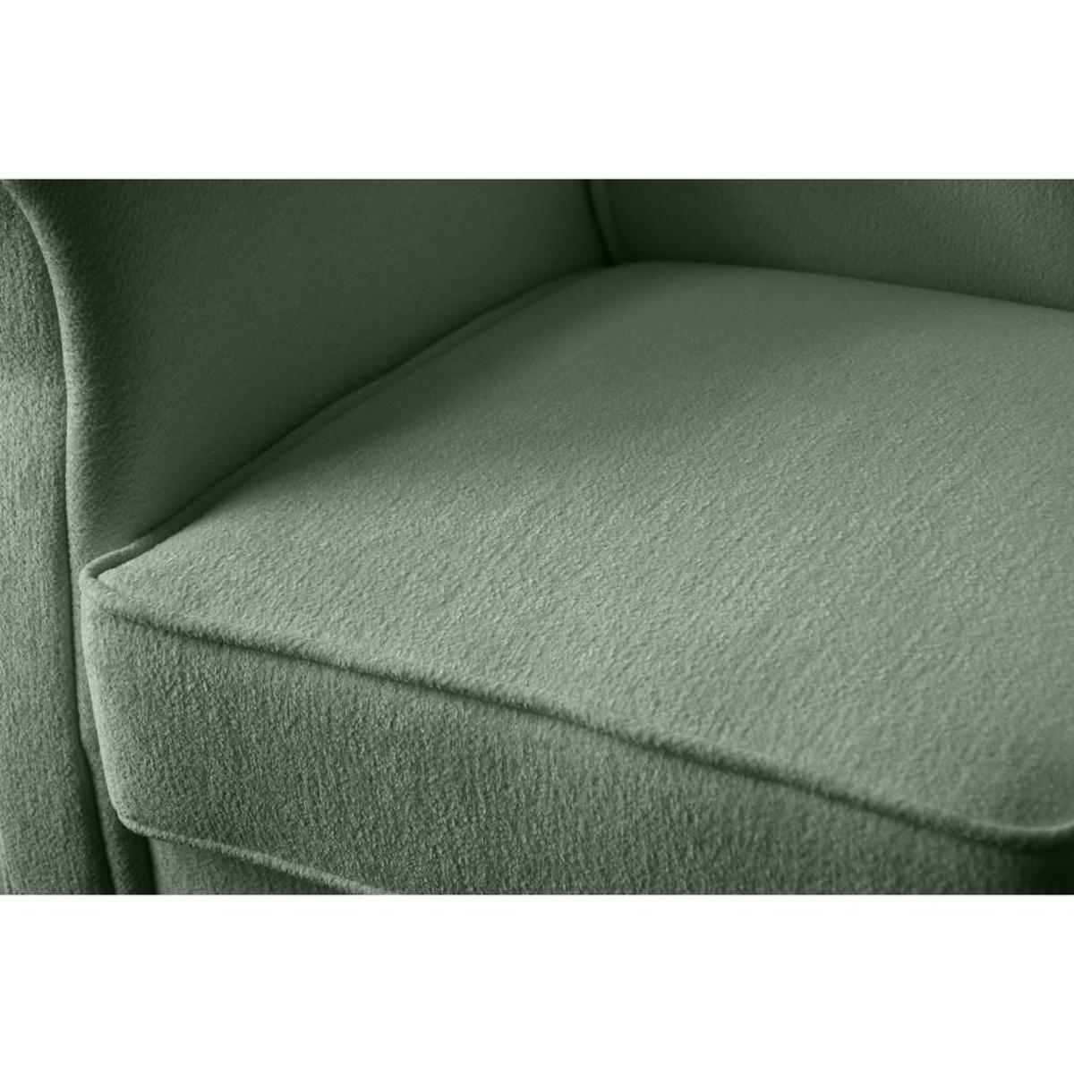 OHRENSESSEL Leonardo grün boucle-stoff - Grün, Holz/Textil (88/118/86cm) - Beautysofa