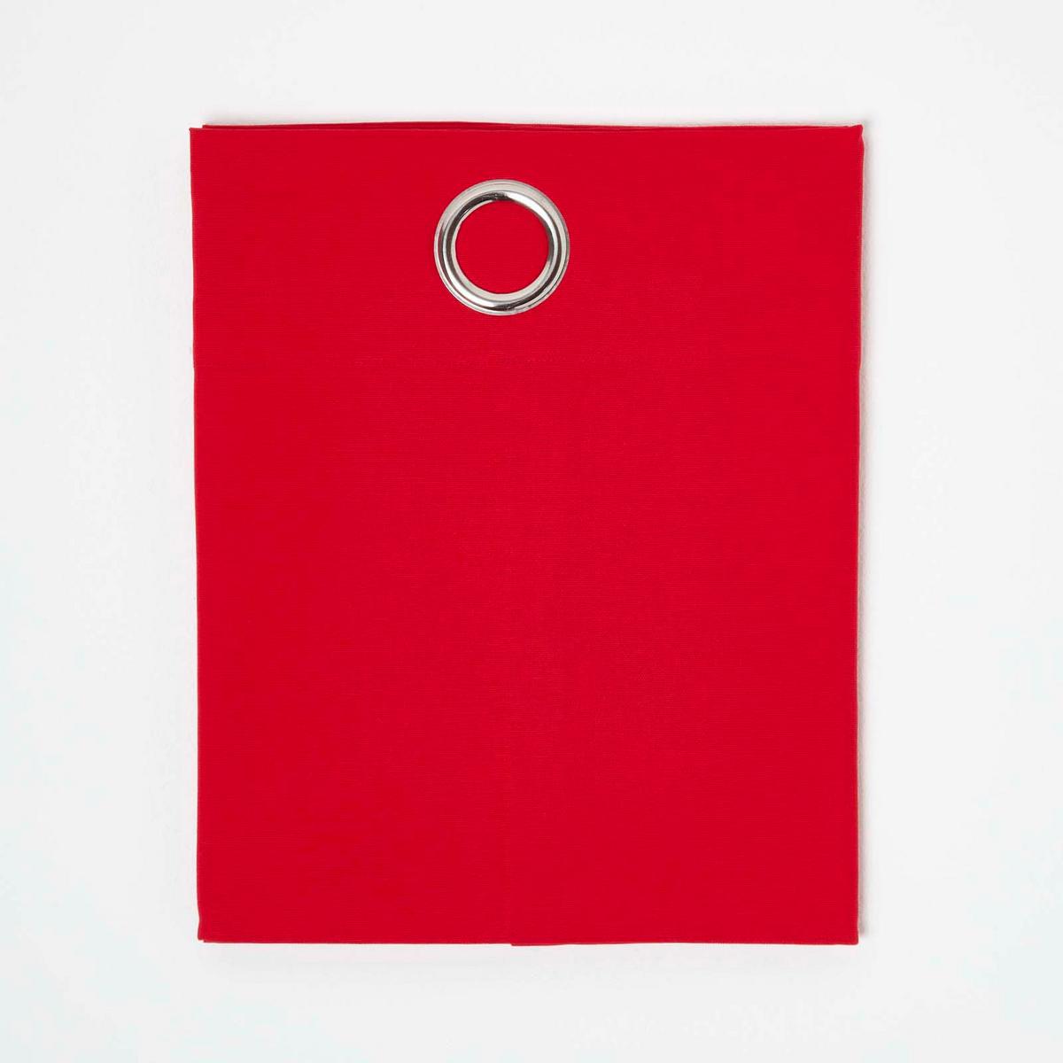 ÖSENVORHANG blickdicht 2er-Set, 117/137 cm - Rot, Textil (117/137cm) - Homescapes