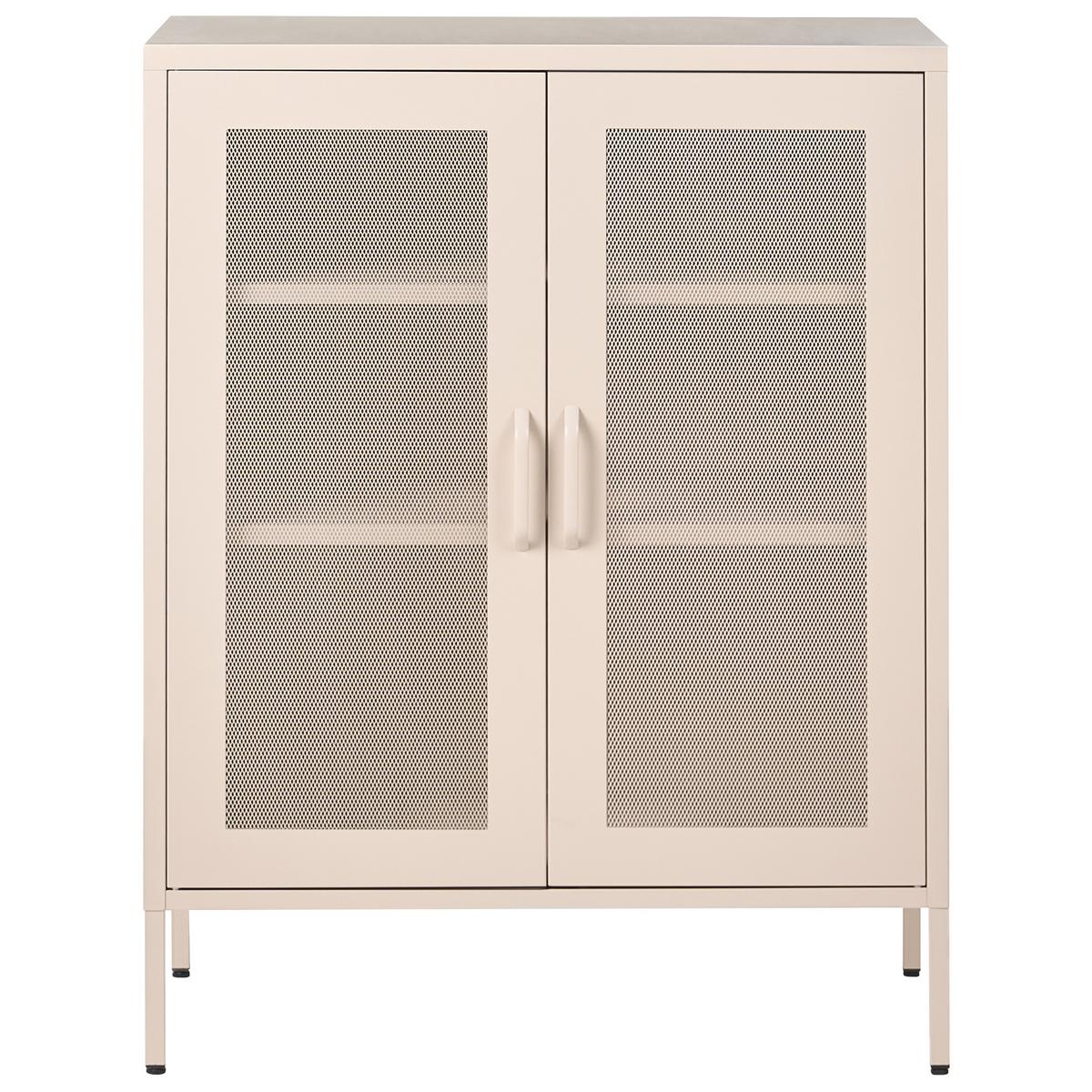 SCHRANK Metall Beige Wakatipu - Beige, Metall (80/102/40cm) - Beliani