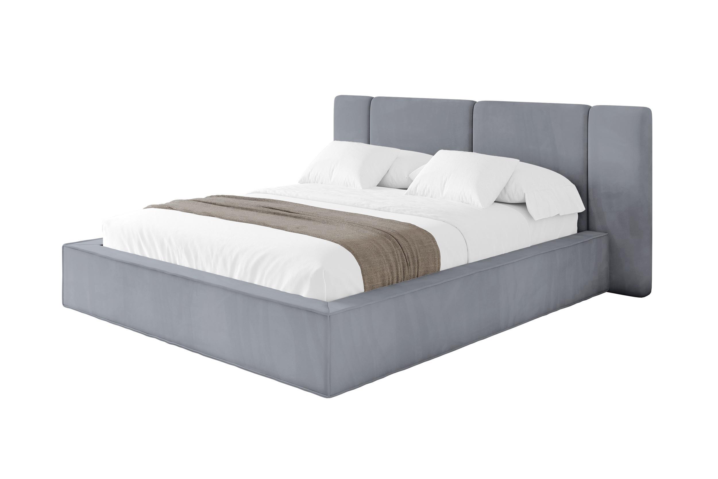 POLSTERBETT mit Bettkasten und Lattenrost, Bett mit Matratze H3/H4 - RIVO 120x200 Grau - Grau, Holzwerkstoff/Textil (120/200cm) - ALTDECOR