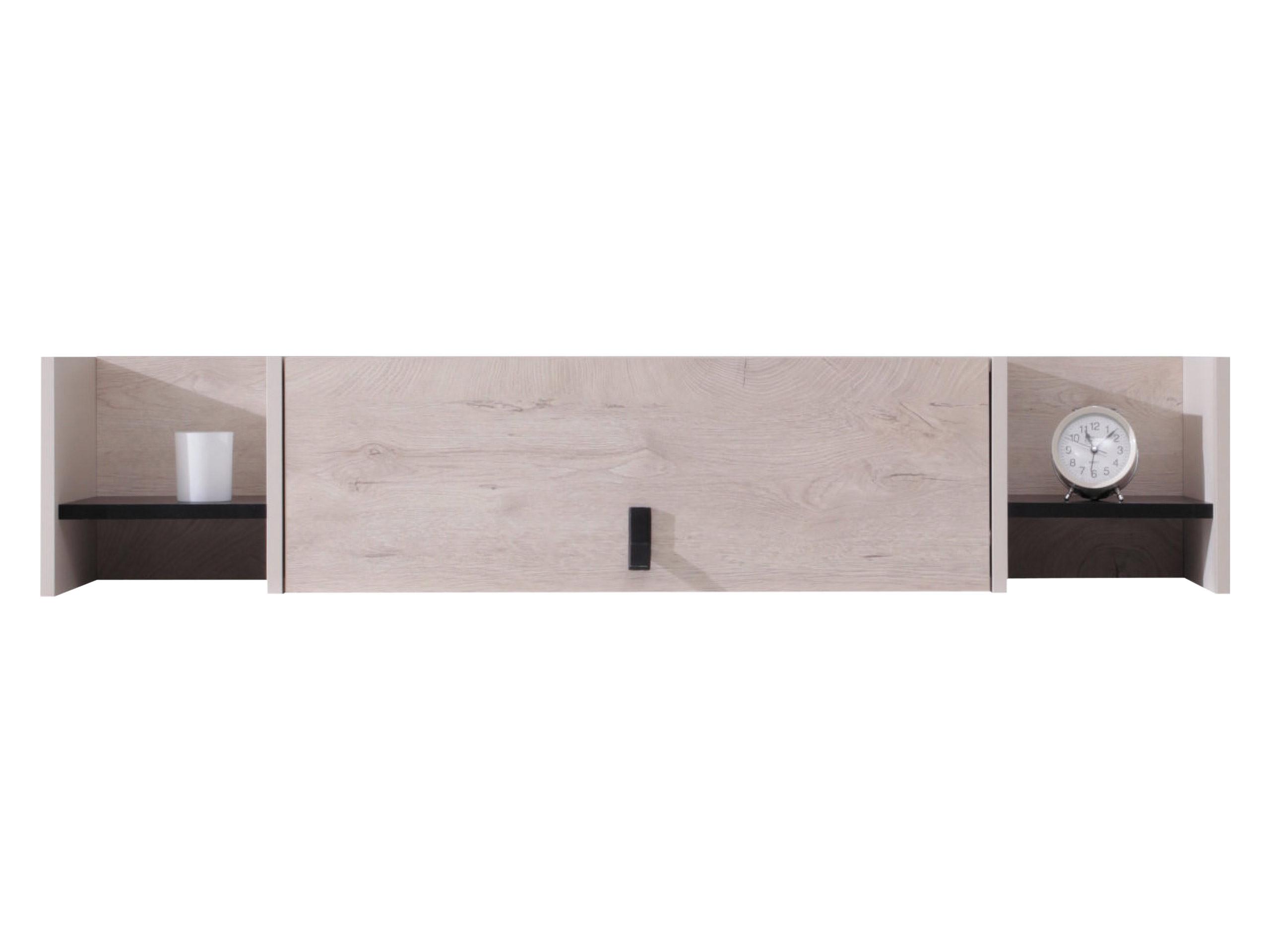 HÄNGESCHRANK Planet 12 - Eichefarben/Schwarz, Holzwerkstoff (125/25/24cm) - MIRJAN24
