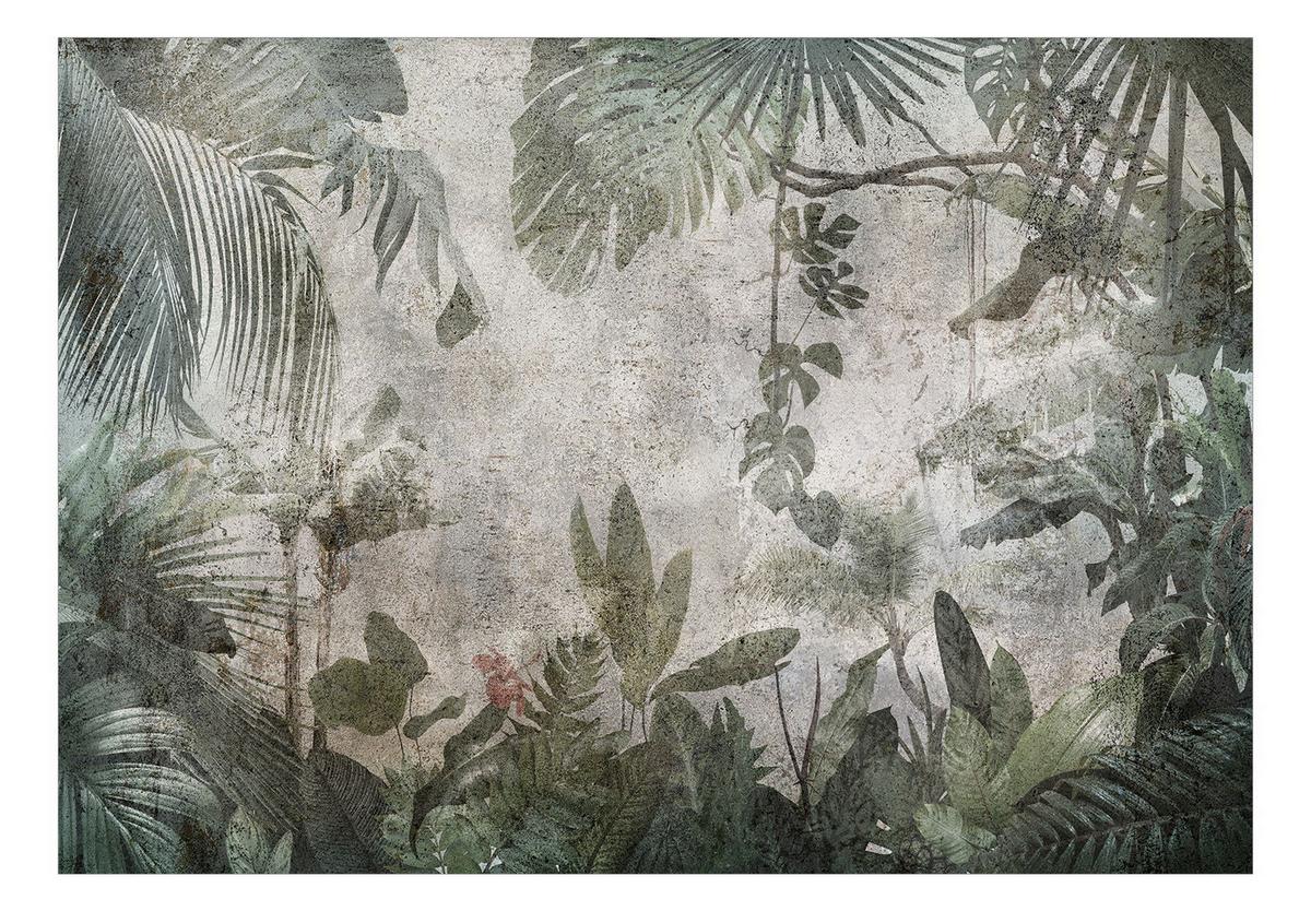 SELBSTKLEBENDE FOTOTAPETE 392/280 cm - Grau/Grün, Kunststoff/Textil (392/1cm) - KUNSTLOFT