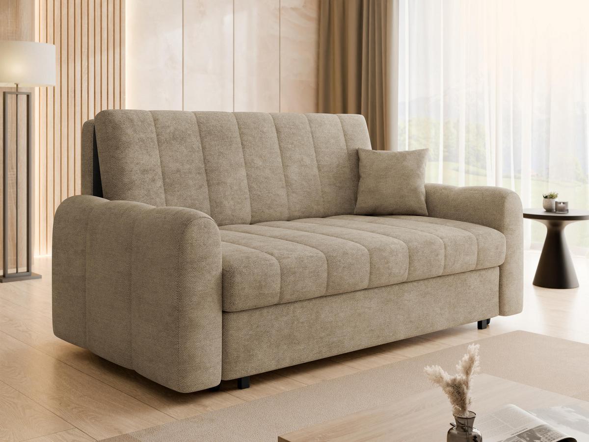 SCHLAFSOFA Viva Moon IV - Hellbraun/Schwarz, Holz/Metall (188/85/98cm) - MIRJAN24