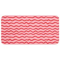 BADEMATTE Verspielt - Muster - Rot 120x60 cm - Rosa, Textil (120/60cm) - OnlyWow