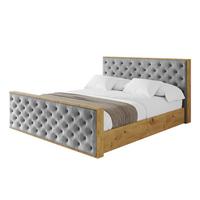 POLSTERBETT mit Bettkasten, Fußteil und Lattenrost, Boxbett mit Matratze H3/H4 - ENZO3-Z 180x200 Grau - Grau, Holzwerkstoff/Textil (180/200cm) - ALTDECOR