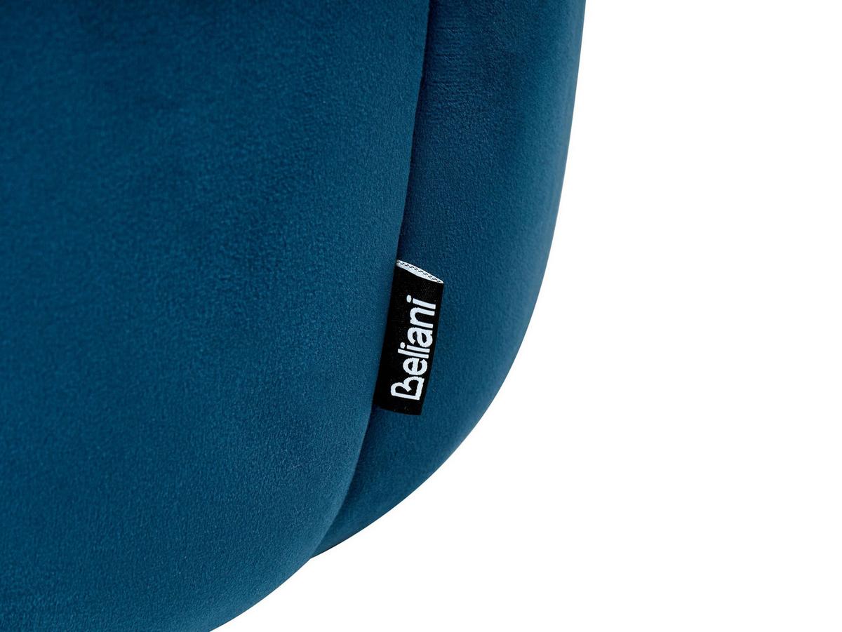 POUF Samtstoff Blau Selby - Blau, Textil (40/46/40cm) - Beliani
