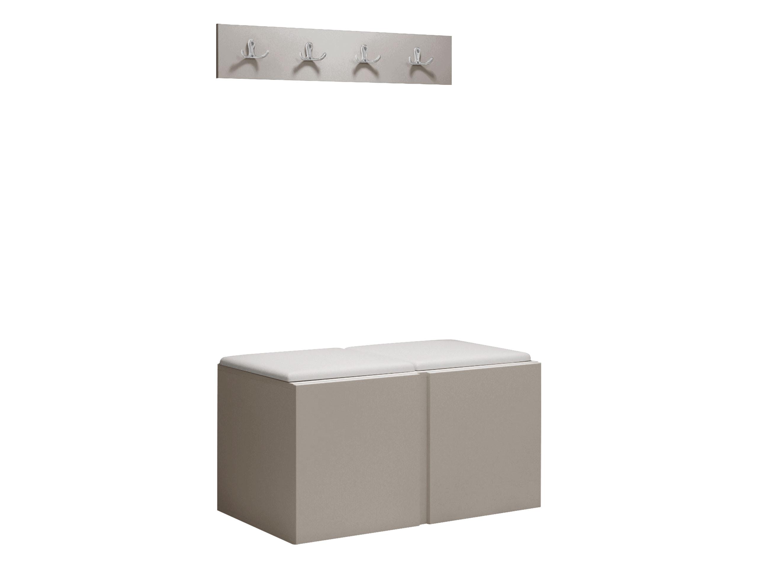 GARDEROBEN-SET Orion VI - Kaschmir/Weiß, Holzwerkstoff/Kunststoff (84/42/46cm) - MIRJAN24
