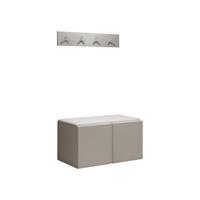 GARDEROBEN-SET Orion VI - Kaschmir/Weiß, Holzwerkstoff/Kunststoff (84/42/46cm) - MIRJAN24