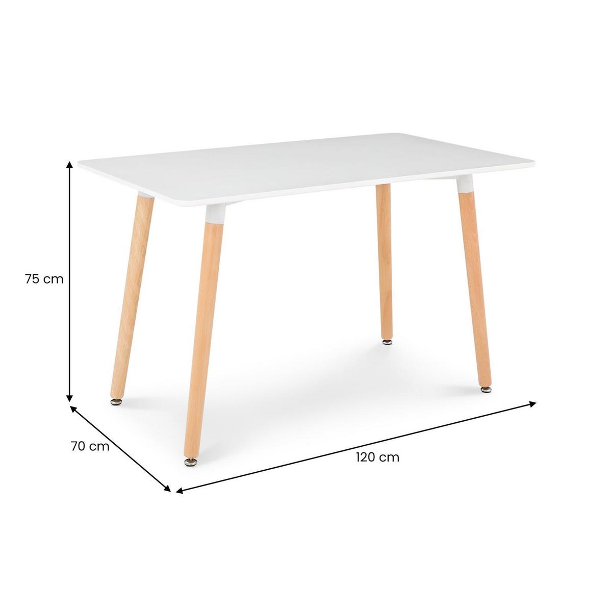 ESSGRUPPE SHANNON ABBY 5er Set weiß - Weiß, Holz/Holzwerkstoff - IDIMEX