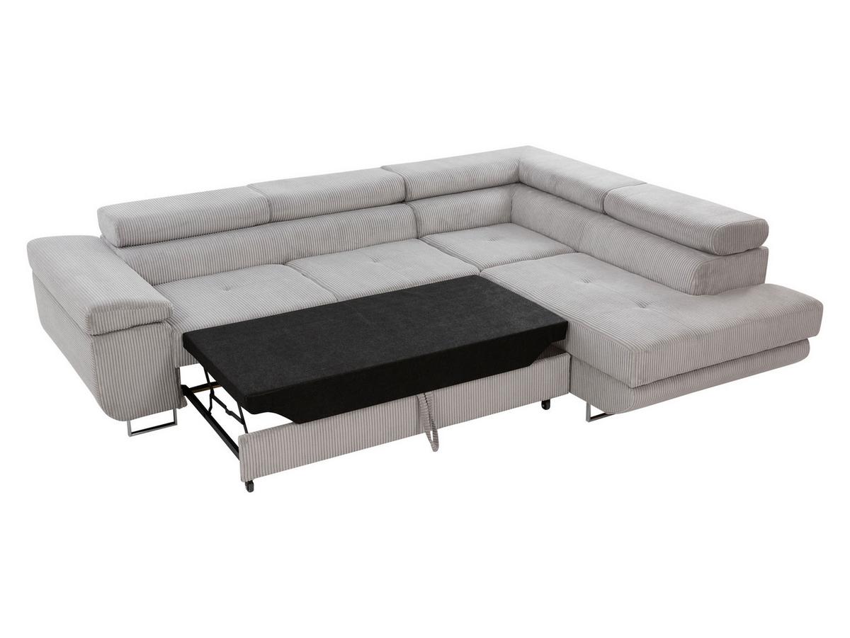 ECKSOFA Torezio Cord, Seite: Links - Beige, Holz/Textil (274/203cm) - MIRJAN24