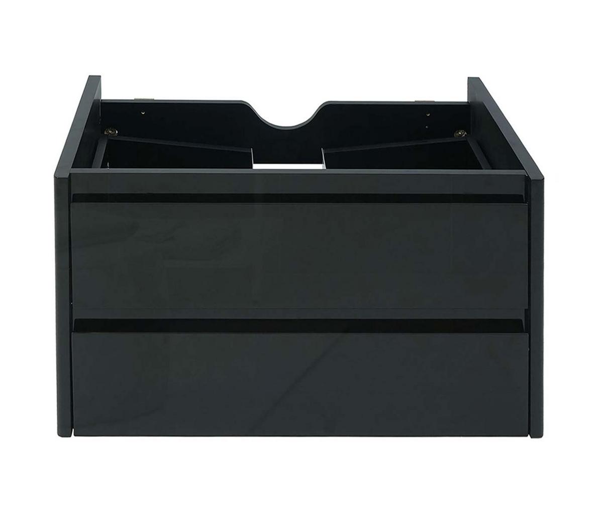 WASCHBECKENUNTERSCHRANK Schwarz - Schwarz, Holz (61/48/47cm) - MCW