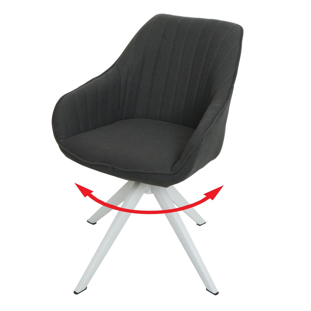 ESSZIMMERSTUHL Anthrazit - Dunkelgrau/Anthrazit, Textil (55/84/60cm) - MCW