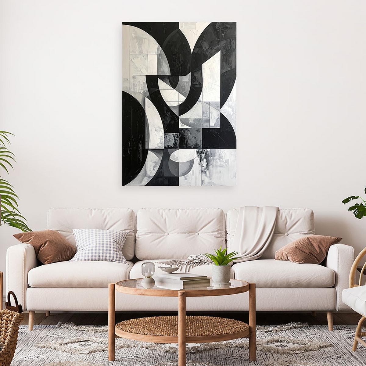 LEINWANDBILD 3D und geometrisch 80x120cm - Schwarz, Textil (80/120cm) - Feeby