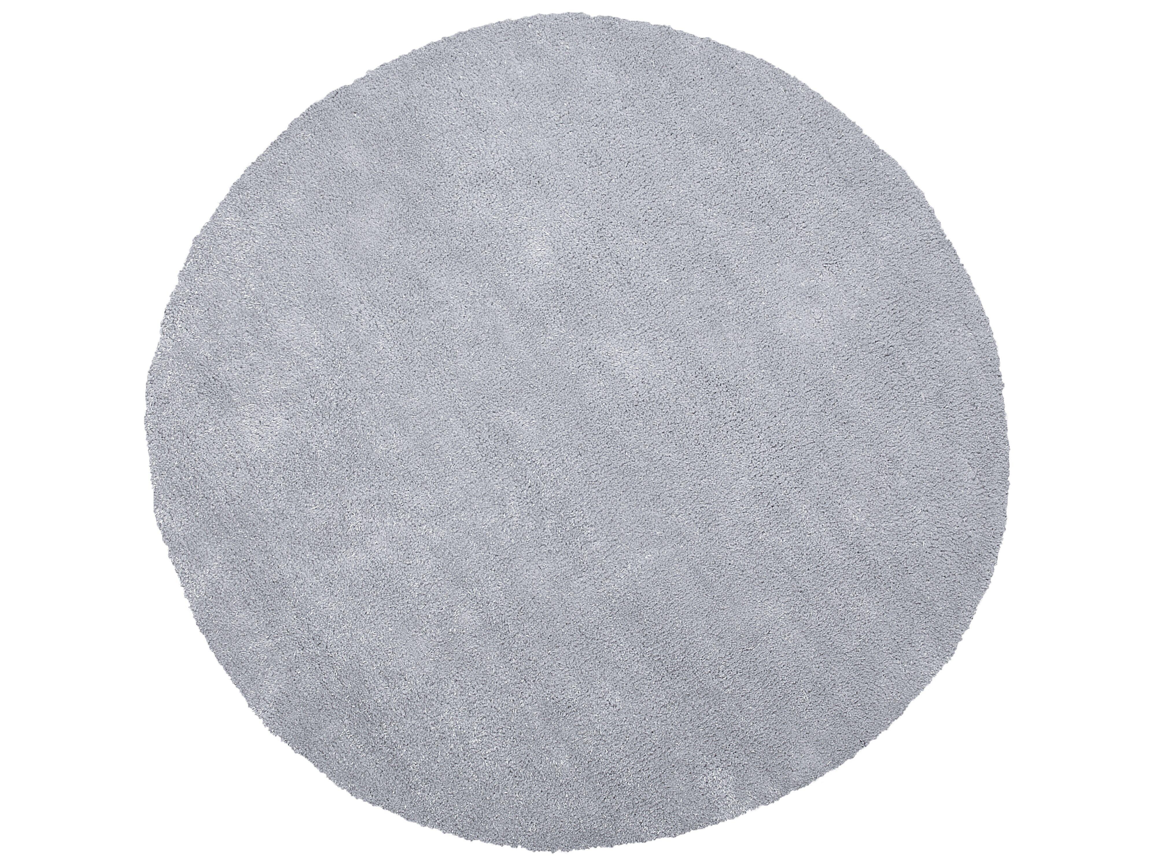 SHAGGY-TEPPICH Demre 140/140 cm - Grau, Kunststoff (140/140cm) - Beliani