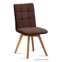 ESSZIMMERSTUHL (2er-Set) Dinny 47x91x60 Eiche geölt/Braun - Eichefarben/Braun, Kunststoff (60/91/47cm) - 58aufmkessel