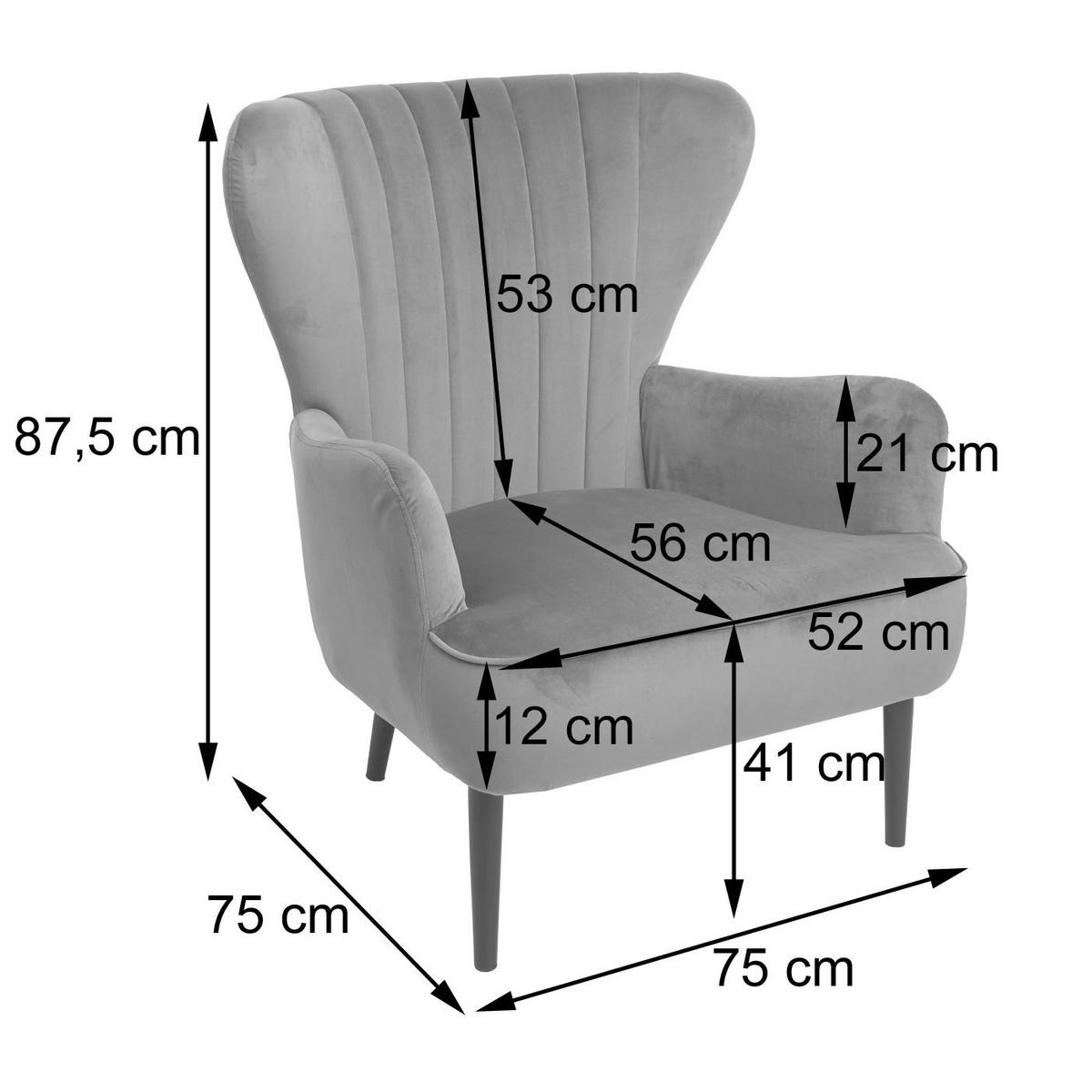 LOUNGE-SESSEL Cremeweiß - Weiß, Textil (75/87/75cm) - MCW