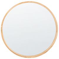 WANDSPIEGEL 80/80 cm Paulownia-Holz Hellbraun Cazalis - Hellbraun/Braun, Holz (80/80/5cm) - Beliani